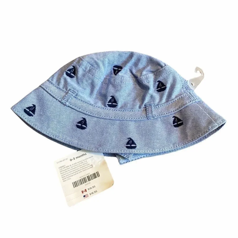 NWT Gymboree Bucket Lot if Two Sun Swim Hats 0-3Mo